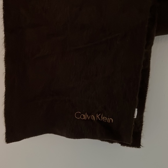 Brown scarf 100% cashmere - Picture 2 of 3